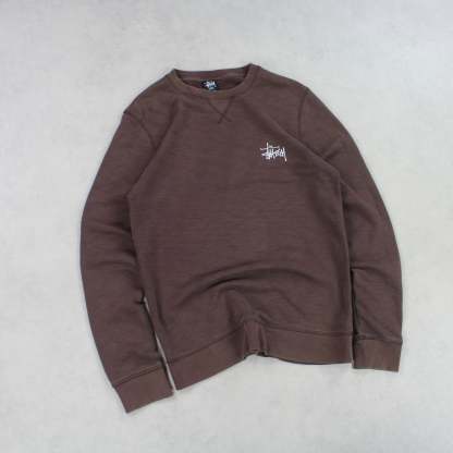 SUPER RARE 2000s Stüssy Sweatshirt Brown-OSI