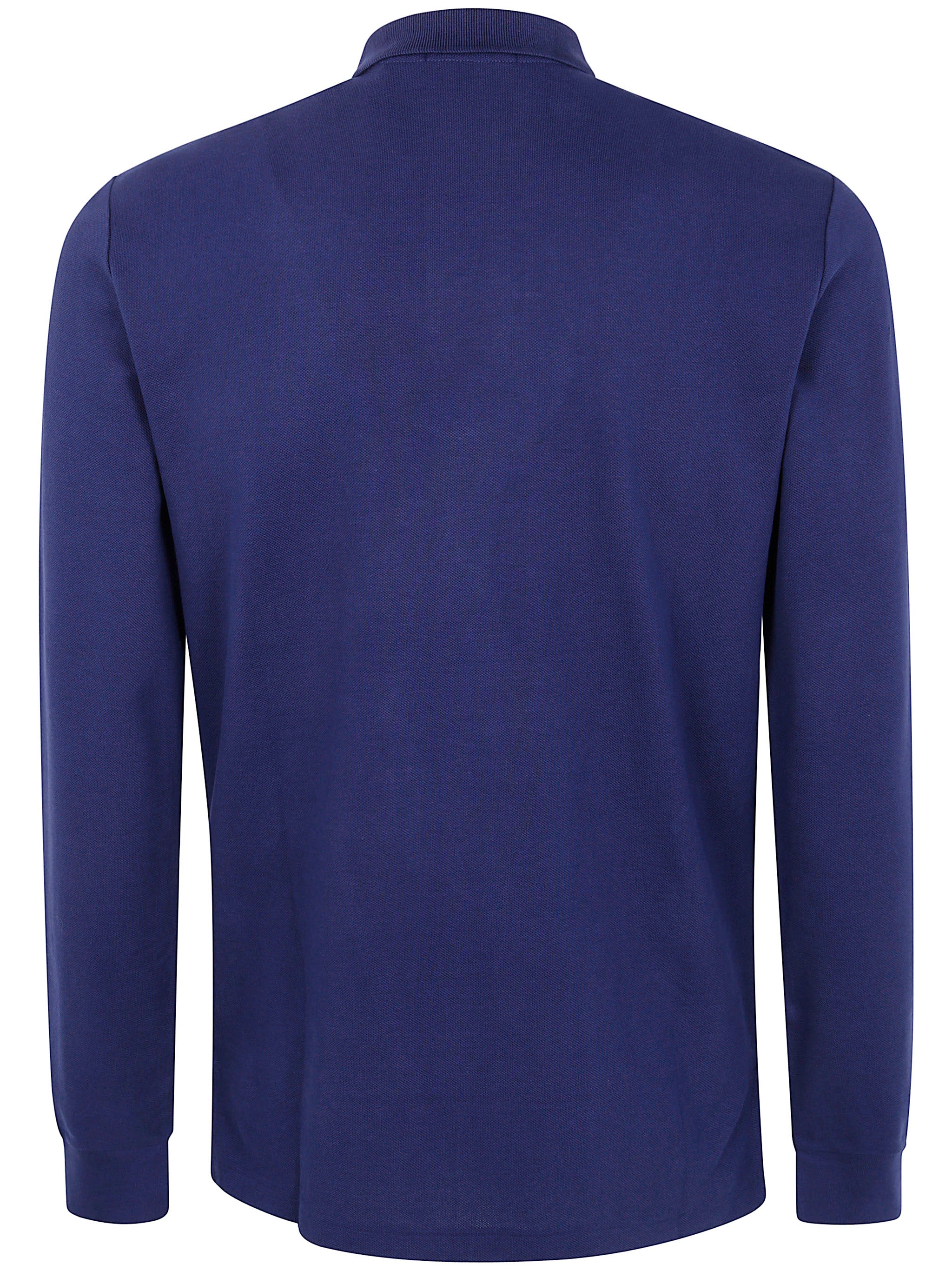 POLO  Men's Long Sleeve Knit Polo Shirt-OSI