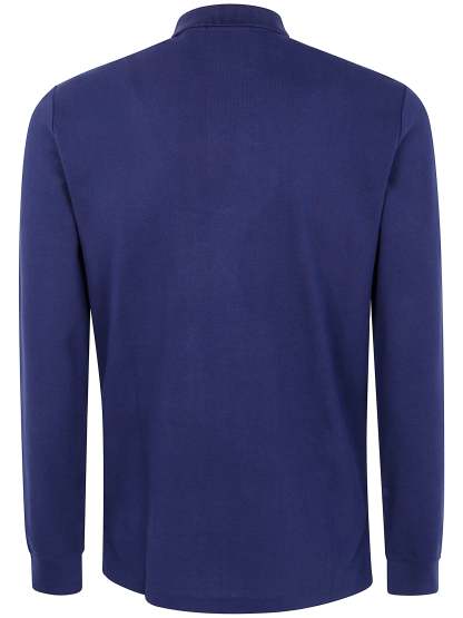 POLO  Men's Long Sleeve Knit Polo Shirt-OSI