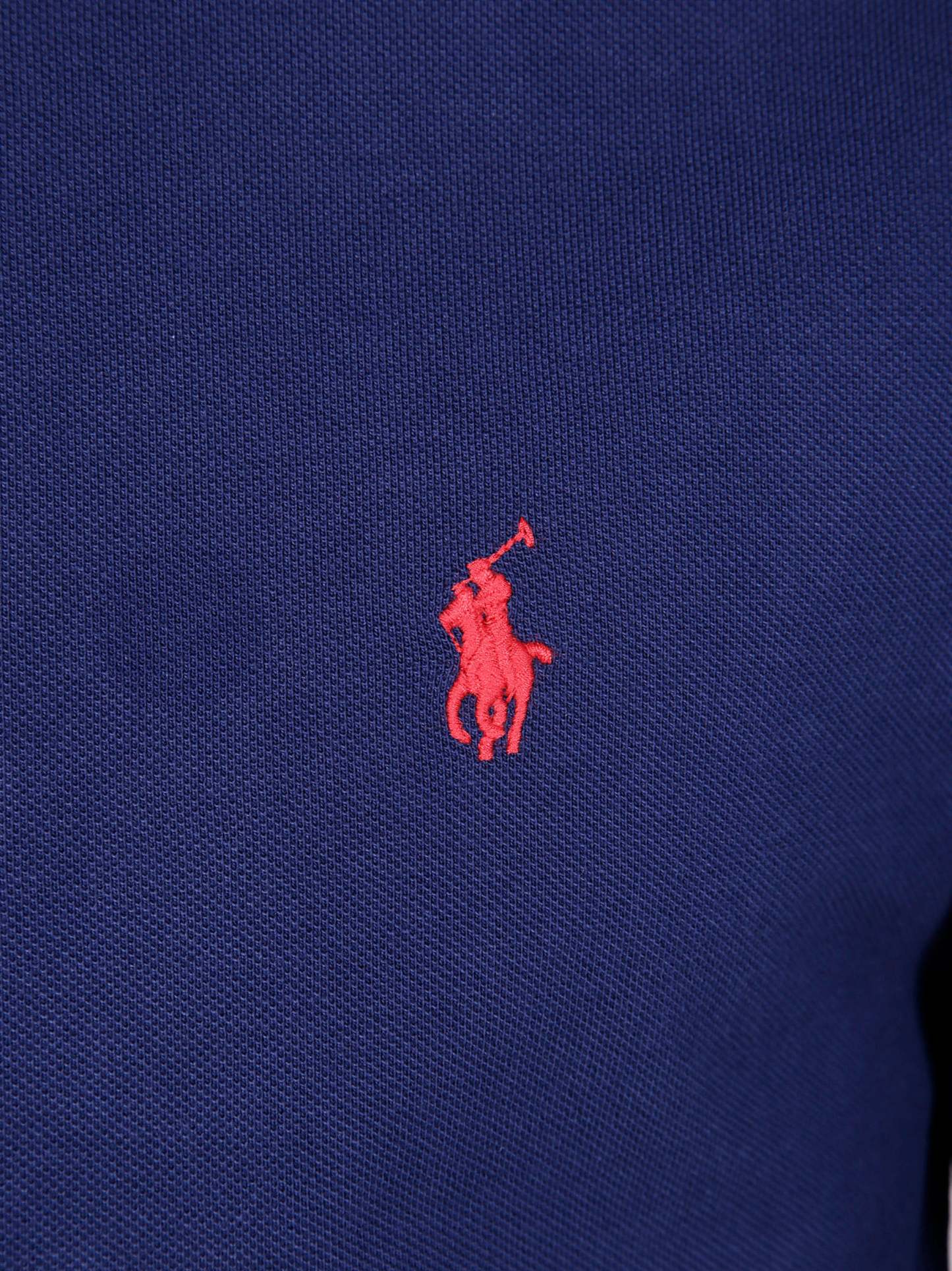 POLO  Men's Long Sleeve Knit Polo Shirt-OSI