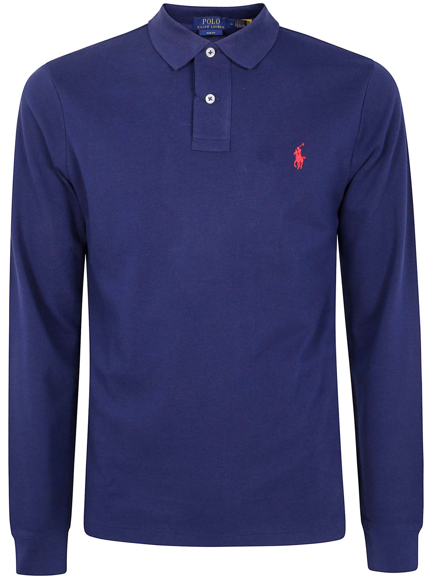 POLO  Men's Long Sleeve Knit Polo Shirt-OSI