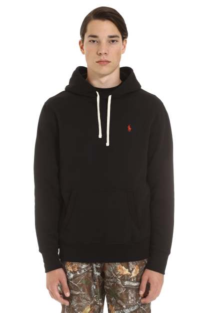 POLO  Cotton Blend Basic Hoodie for Men-OSI