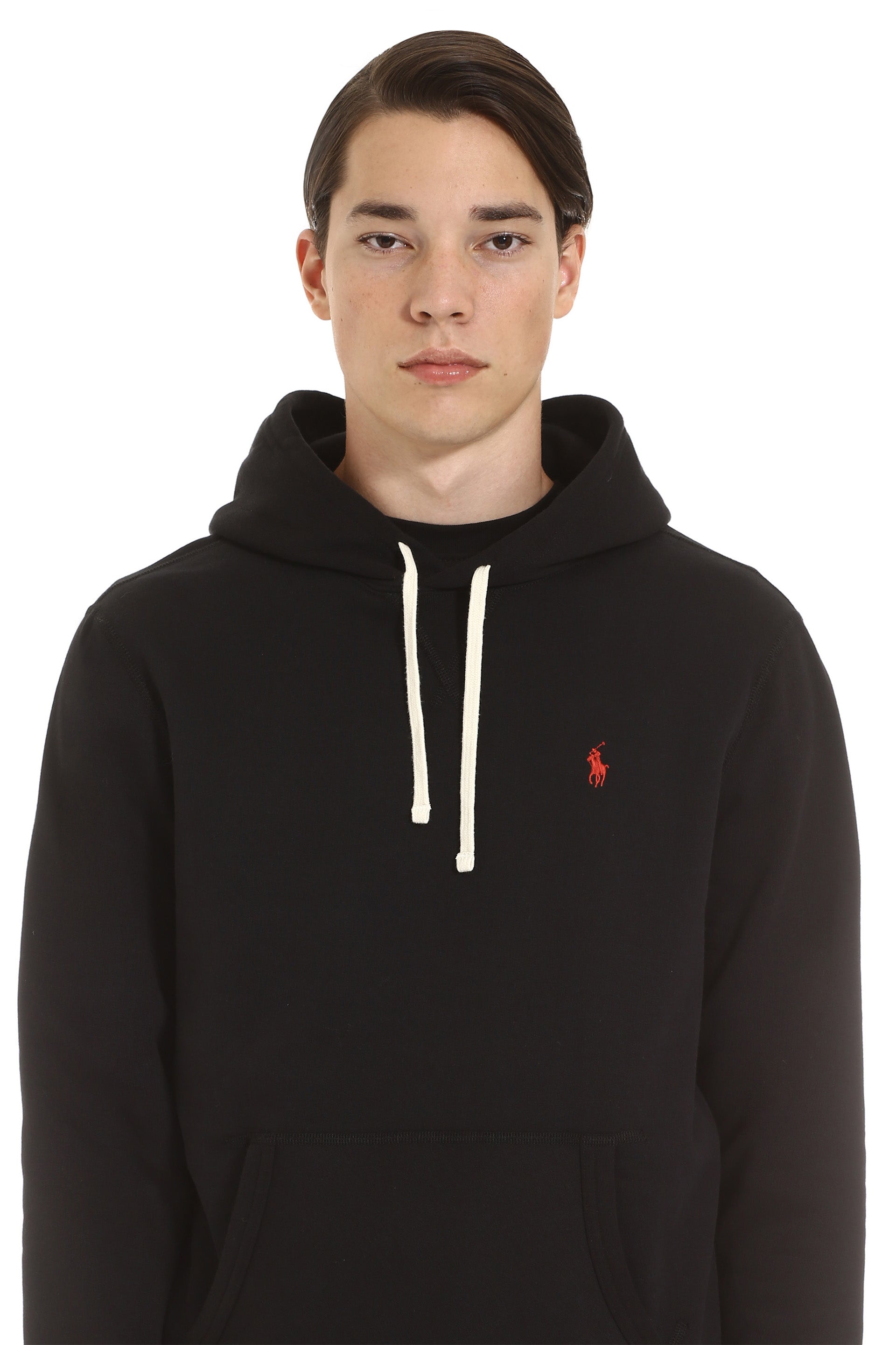 POLO  Cotton Blend Basic Hoodie for Men-OSI