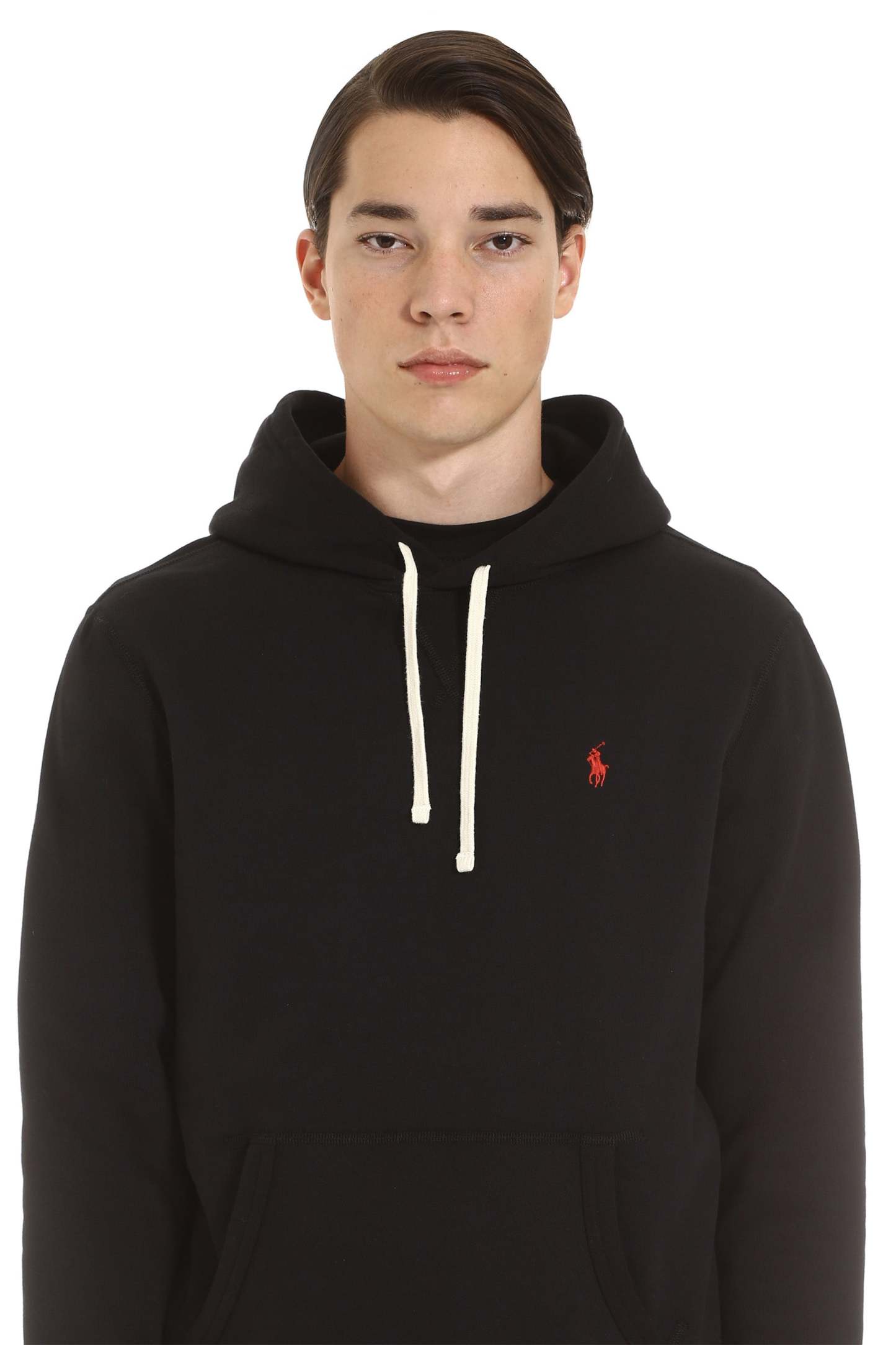 POLO  Cotton Blend Basic Hoodie for Men-OSI