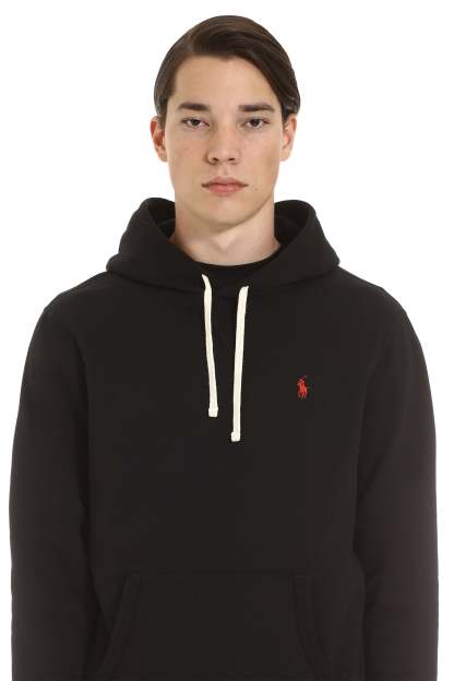 POLO  Cotton Blend Basic Hoodie for Men-OSI