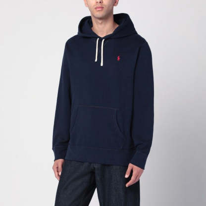 POLO  Men's Brushed Cotton Blend Hoodie with Logo-OSI