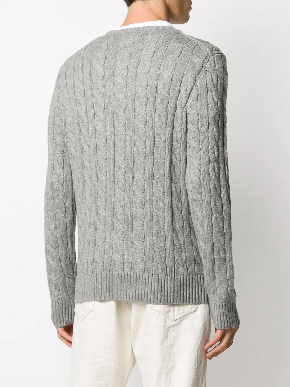 POLO  Men's Cable-Knit Cotton Jumper-OSI