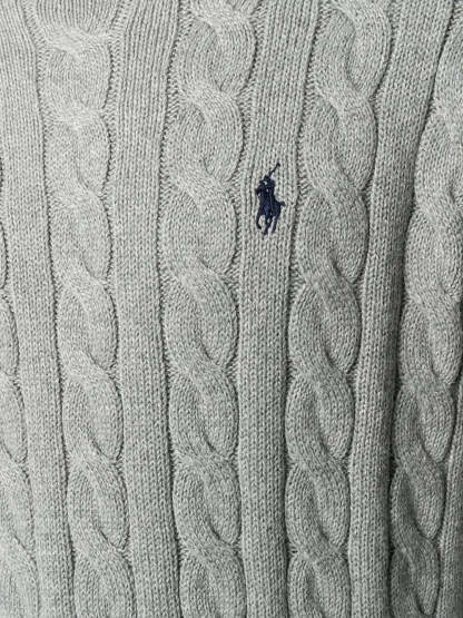 POLO  Men's Cable-Knit Cotton Jumper-OSI