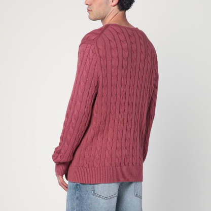 POLO  Cotton Cable-Knit Jumper-OSI