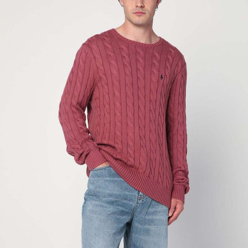 POLO  Cotton Cable-Knit Jumper-OSI