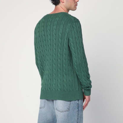 POLO  Cotton Cable-Knit Jumper for Men - FW25 Edition-OSI