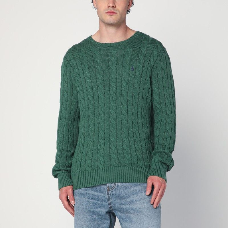 POLO  Cotton Cable-Knit Jumper for Men - FW25 Edition-OSI