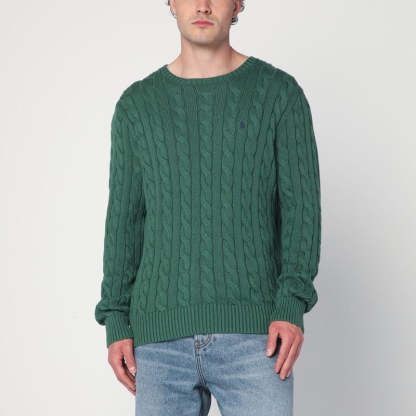 POLO  Cotton Cable-Knit Jumper for Men - FW25 Edition-OSI