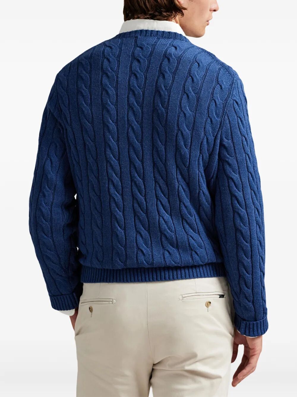 POLO  Cable-Knit Cotton Jumper - Regular Fit-OSI