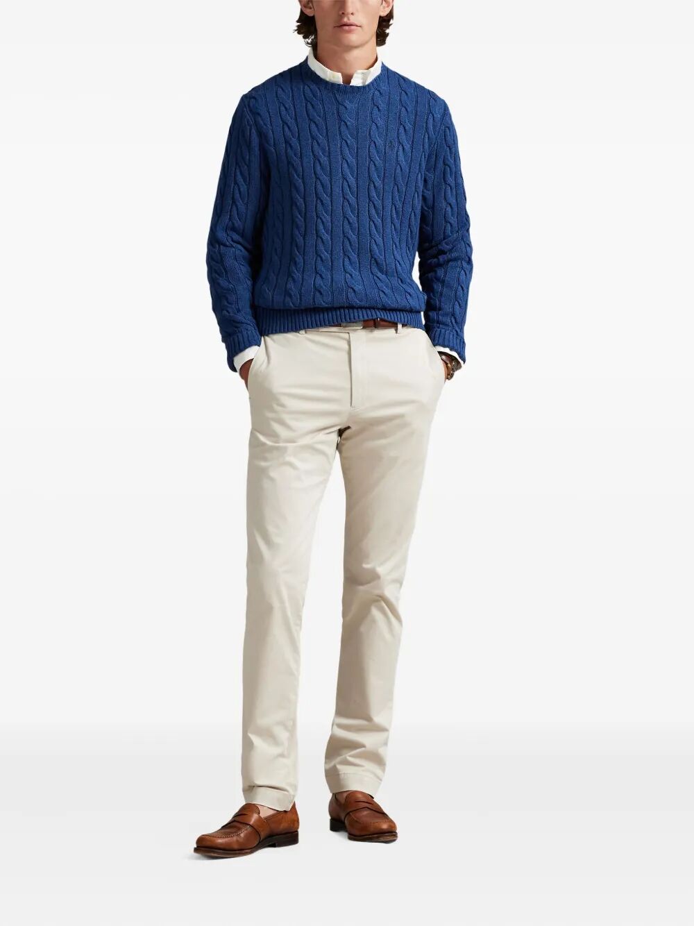 POLO  Cable-Knit Cotton Jumper - Regular Fit-OSI