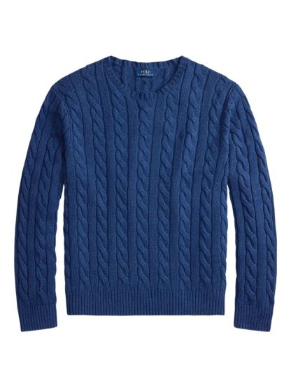 POLO  Cable-Knit Cotton Jumper - Regular Fit-OSI