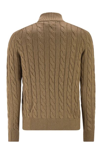 POLO  Chunky Cable Knit Jumper with Zip Fastening - Regular Fit-OSI