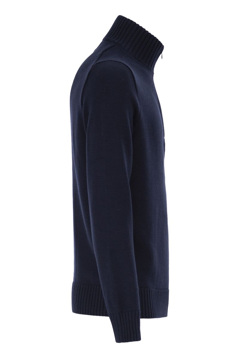 POLO  Classic Cotton Turtleneck Jumper with Zip Fastening-OSI