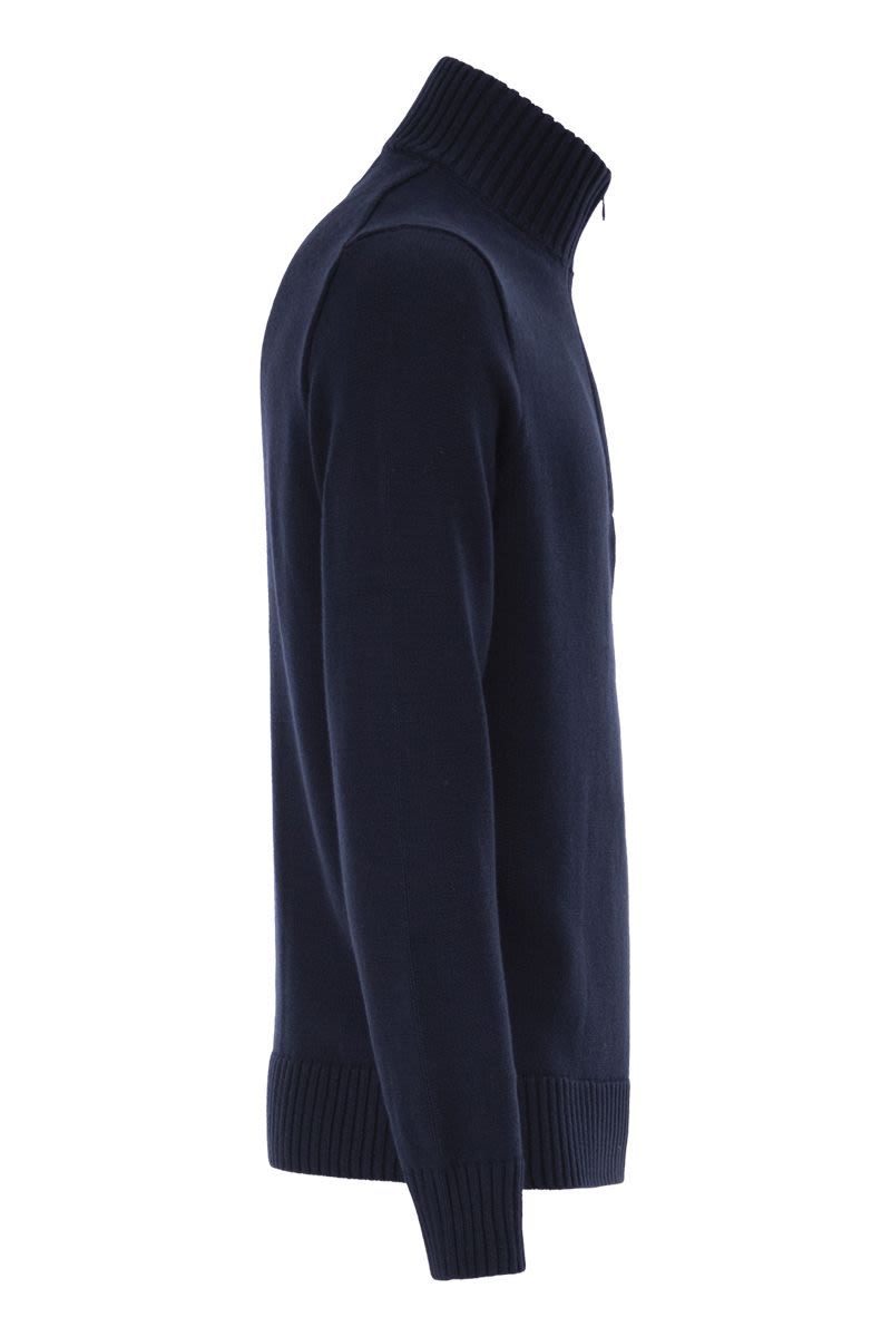 POLO  Classic Cotton Turtleneck Jumper with Zip Fastening-OSI