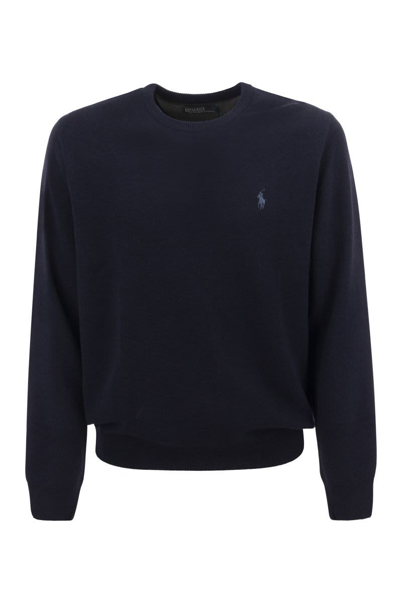 POLO  Crew-Neck Wool Sweater for Men-OSI