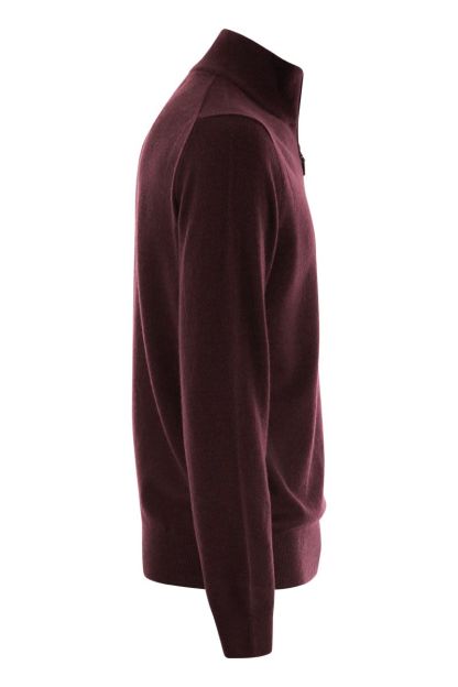 POLO  Men's Wool Sweater with Half Zip-OSI
