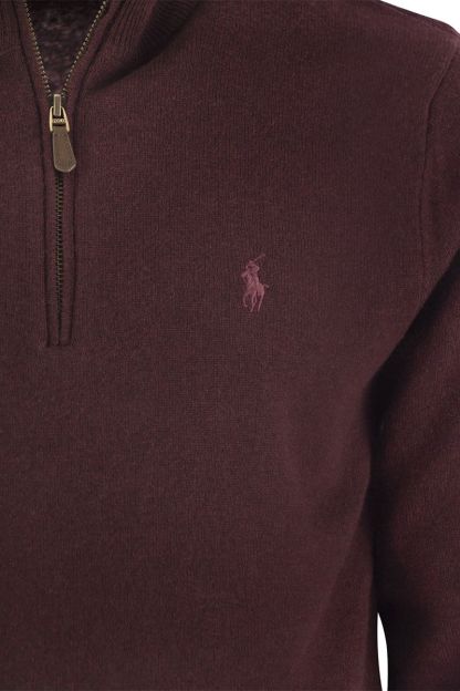 POLO  Men's Wool Sweater with Half Zip-OSI