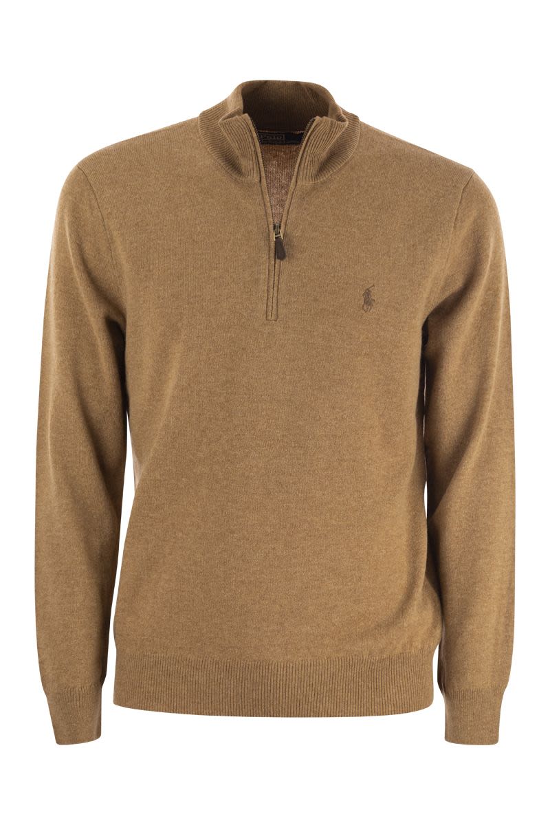POLO  Men's Wool Quarter-Zip Pullover-OSI