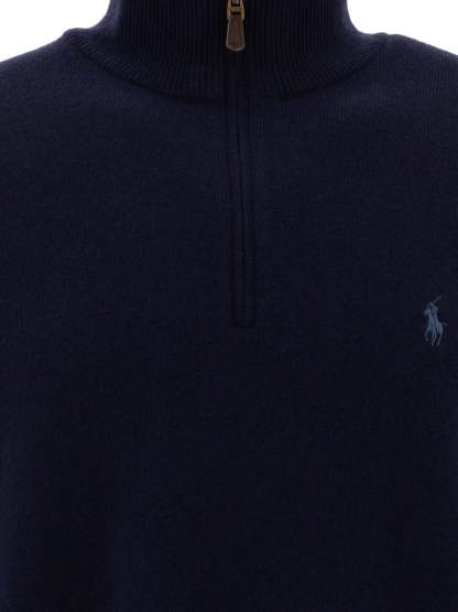 POLO  Wool Half-Zip Sweater for Men - Regular Fit-OSI