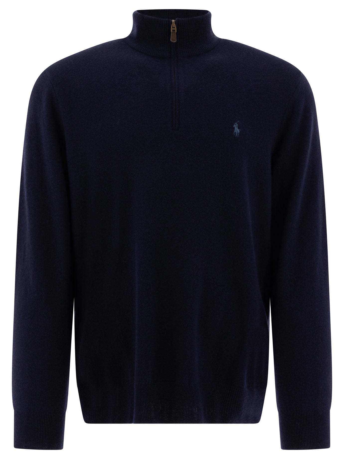 POLO  Wool Half-Zip Sweater for Men - Regular Fit-OSI