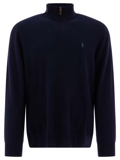 POLO  Wool Half-Zip Sweater for Men - Regular Fit-OSI