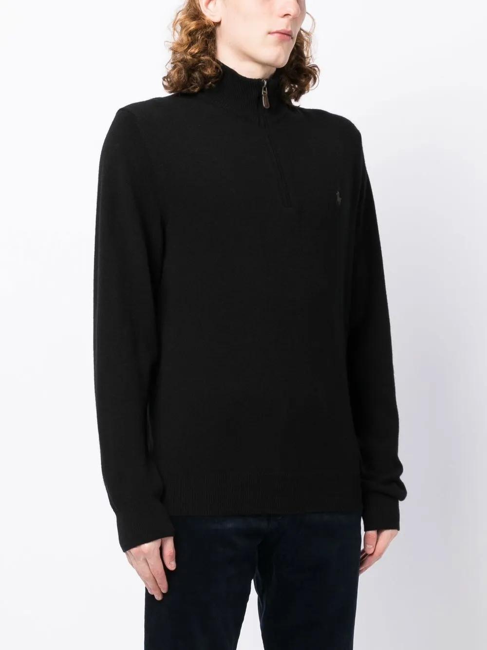 POLO  Men's Wool Half Zip Pullover-OSI