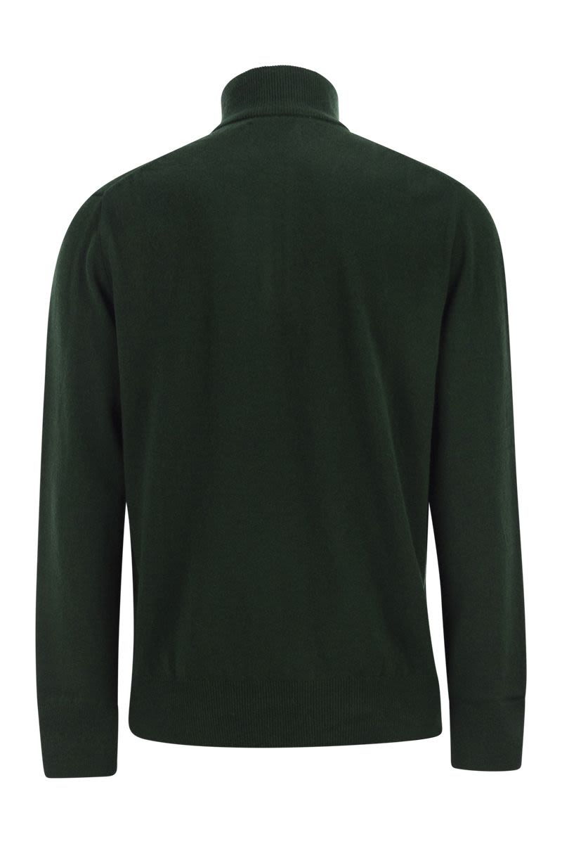 POLO  Men's Wool Pullover with Half Zip-OSI