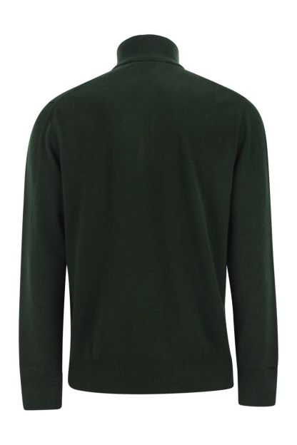 POLO  Men's Wool Pullover with Half Zip-OSI