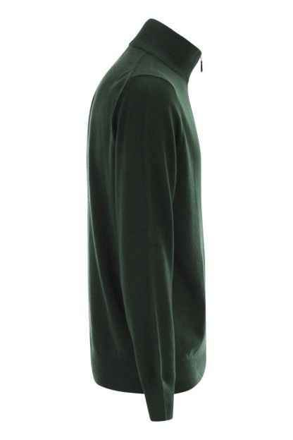 POLO  Men's Wool Pullover with Half Zip-OSI