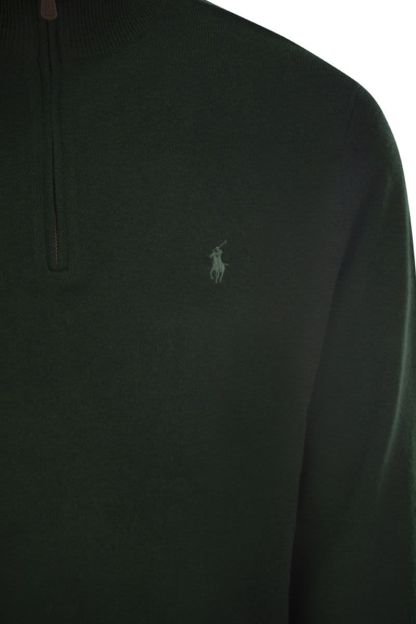 POLO  Men's Wool Pullover with Half Zip-OSI