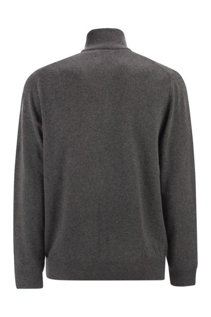 POLO  Men's Wool Pullover with Half Zip-OSI