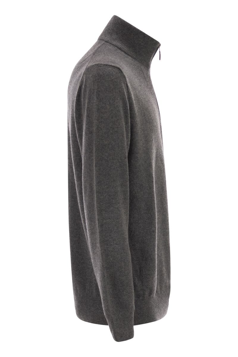 POLO  Men's Wool Pullover with Half Zip-OSI