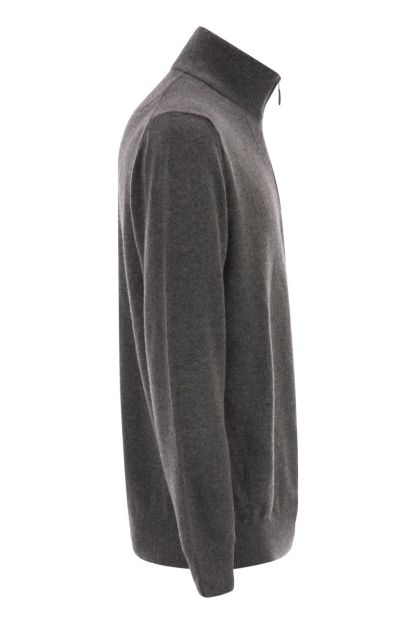 POLO  Men's Wool Pullover with Half Zip-OSI