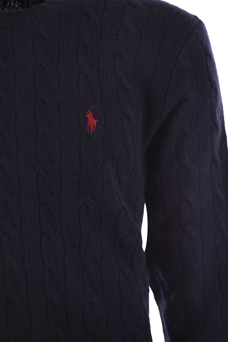 POLO  Wool and Cashmere Cable-Knit Sweater - Regular Fit-OSI
