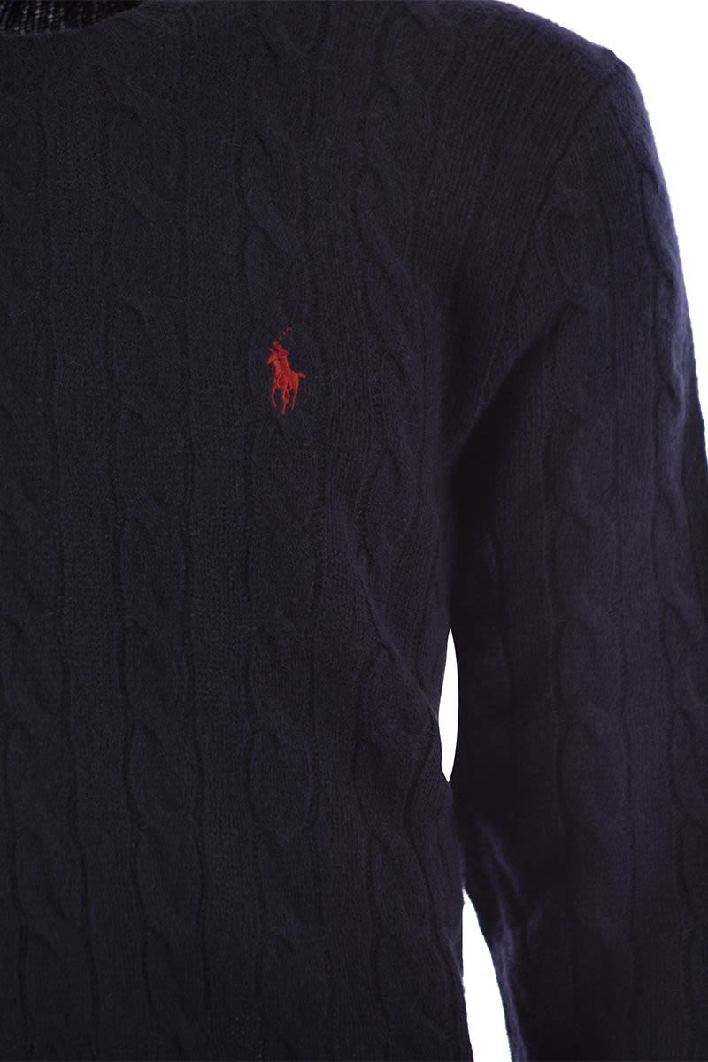 POLO  Wool and Cashmere Cable-Knit Sweater - Regular Fit-OSI