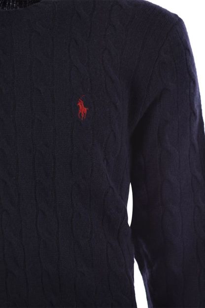 POLO  Wool and Cashmere Cable-Knit Sweater - Regular Fit-OSI