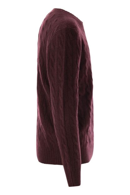 POLO  Wool and Cashmere Cable-Knit Sweater - Regular Fit-OSI
