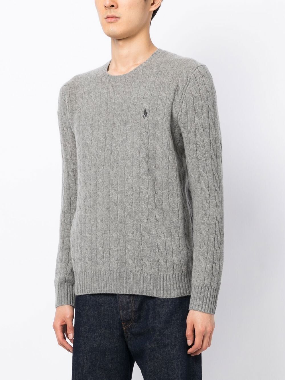 POLO  Wool and Cashmere Cable-Knit Sweater - Regular Fit-OSI