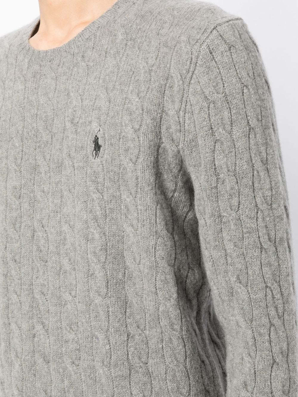 POLO  Wool and Cashmere Cable-Knit Sweater - Regular Fit-OSI