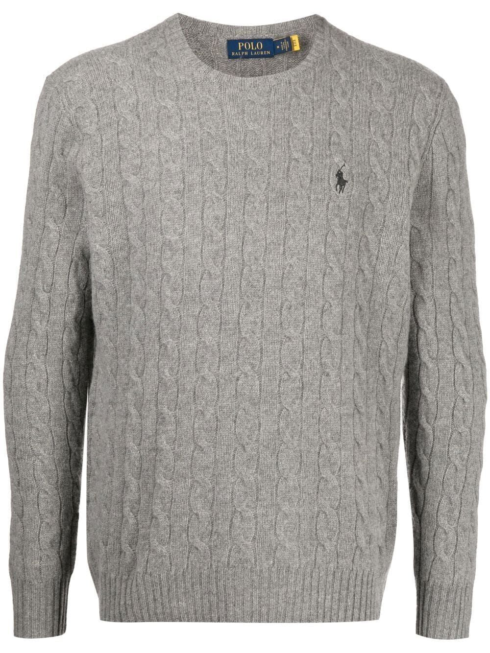 POLO  Wool and Cashmere Cable-Knit Sweater - Regular Fit-OSI