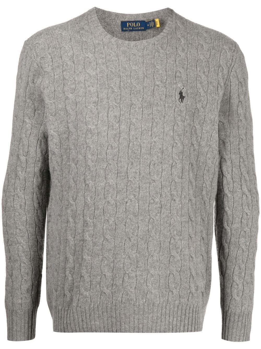 POLO  Wool and Cashmere Cable-Knit Sweater - Regular Fit-OSI