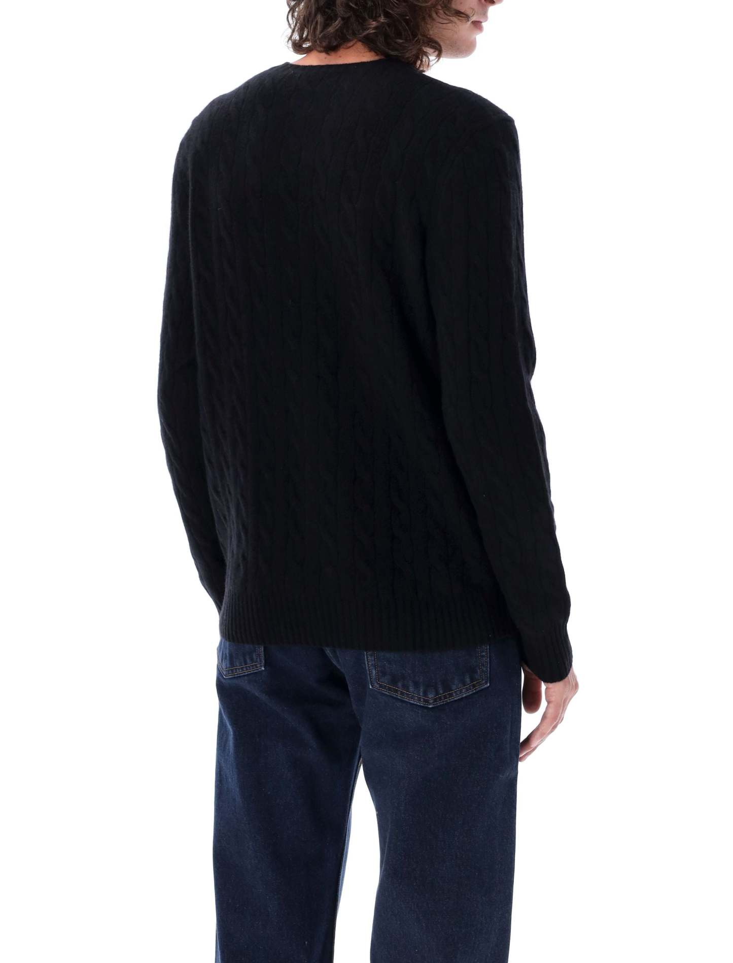 POLO  Wool-Cashmere Cable-Knit Jumper-OSI