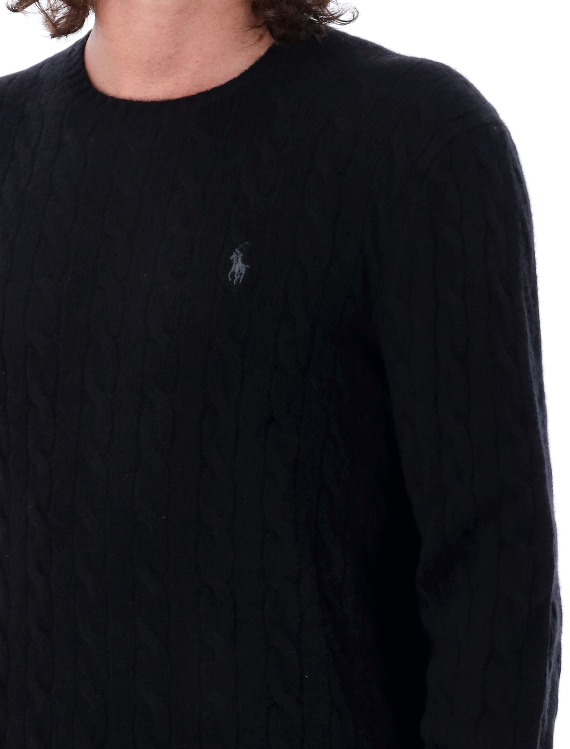 POLO  Wool-Cashmere Cable-Knit Jumper-OSI