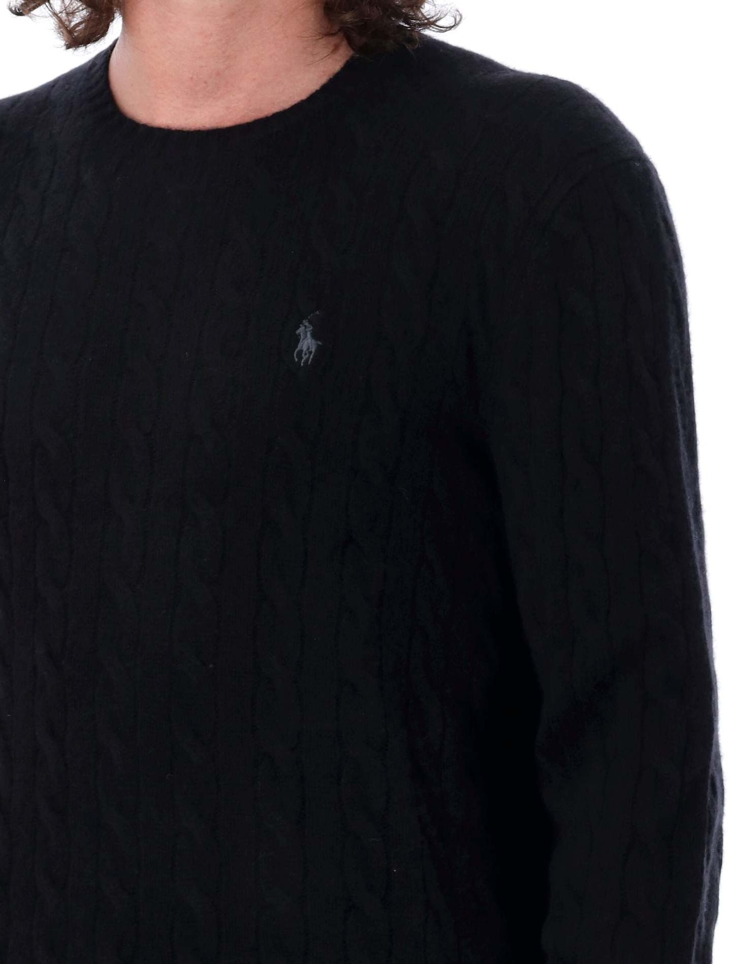 POLO  Wool-Cashmere Cable-Knit Jumper-OSI