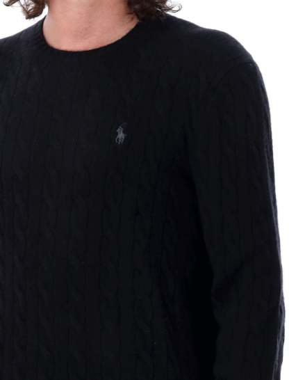 POLO  Wool-Cashmere Cable-Knit Jumper-OSI